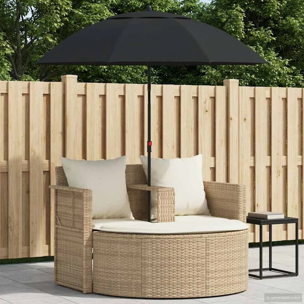 vidaXL Havemøbelsofa 8 stk. polyrattan i beige og cremehvid