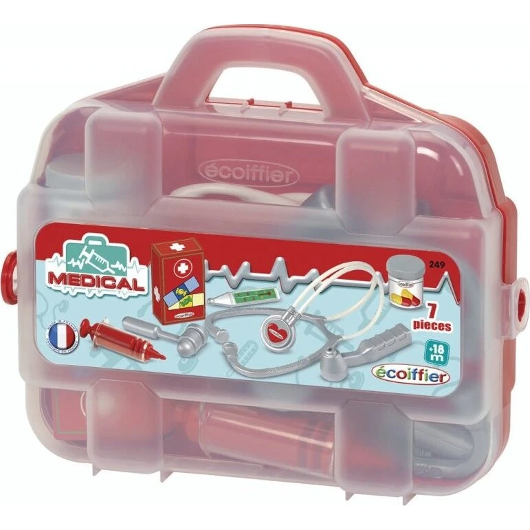 Lægesæt i kuffert - 7 dele, inkl. stetoskop