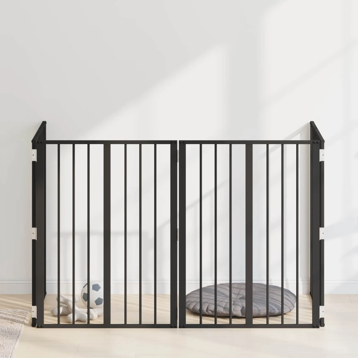 vidaXL Hundedør 4 stk. Sort 60 x 80 cm i Galvaniseret Stål