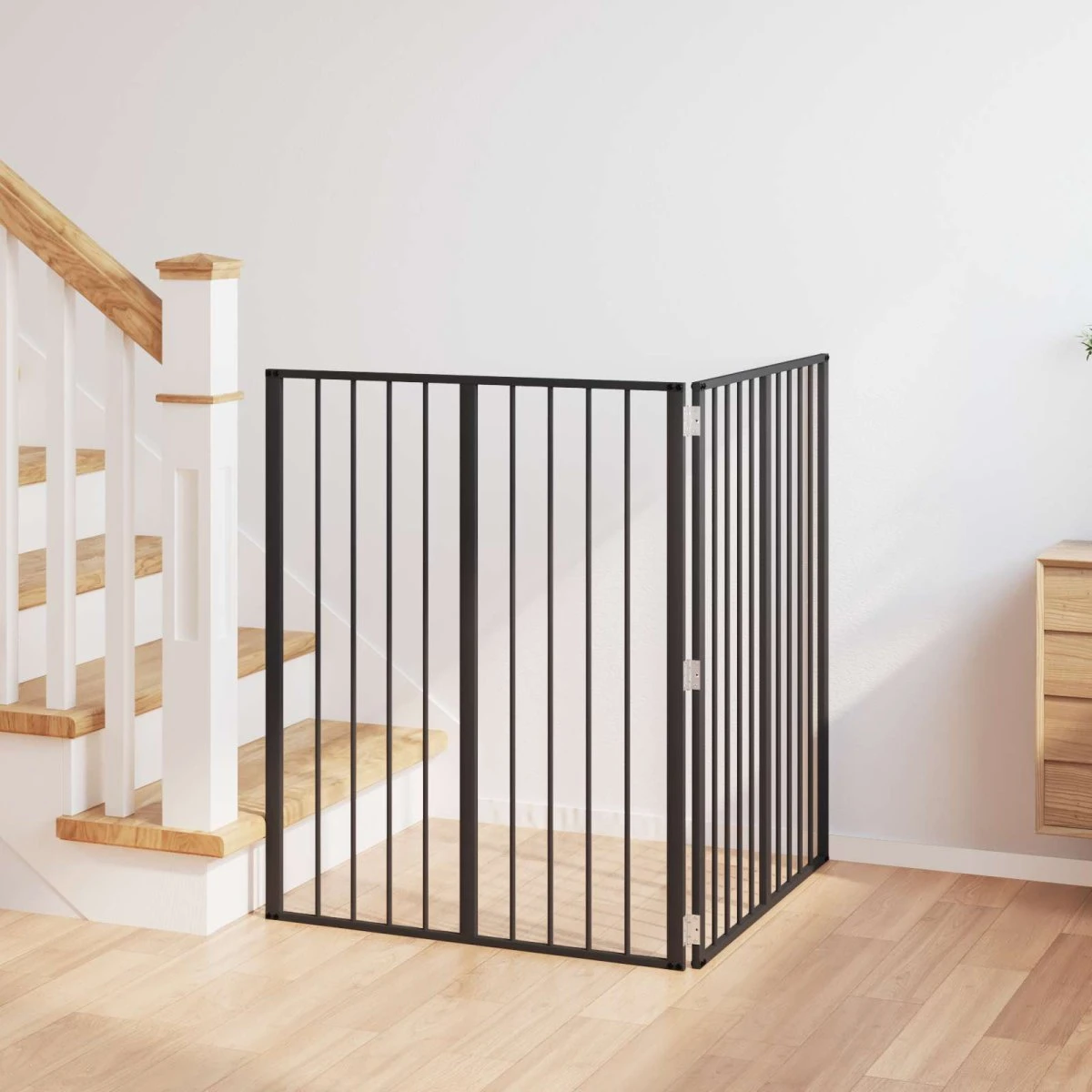 vidaXL Hundedør 2 stk. Sort 80 x 100 cm i galvaniseret stål