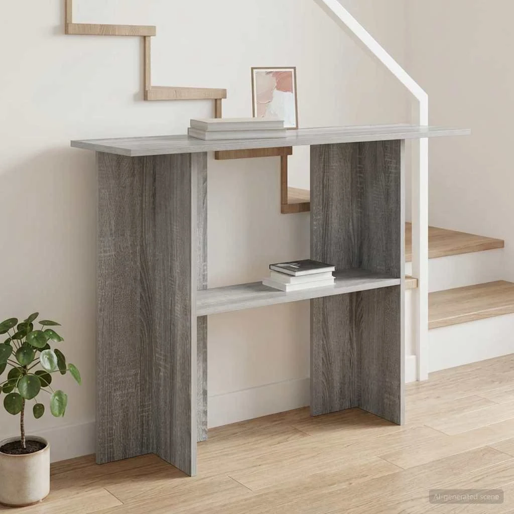 vidaXL Konsolbord i Grå Sonoma-eg - 100 x 30 x 75 cm