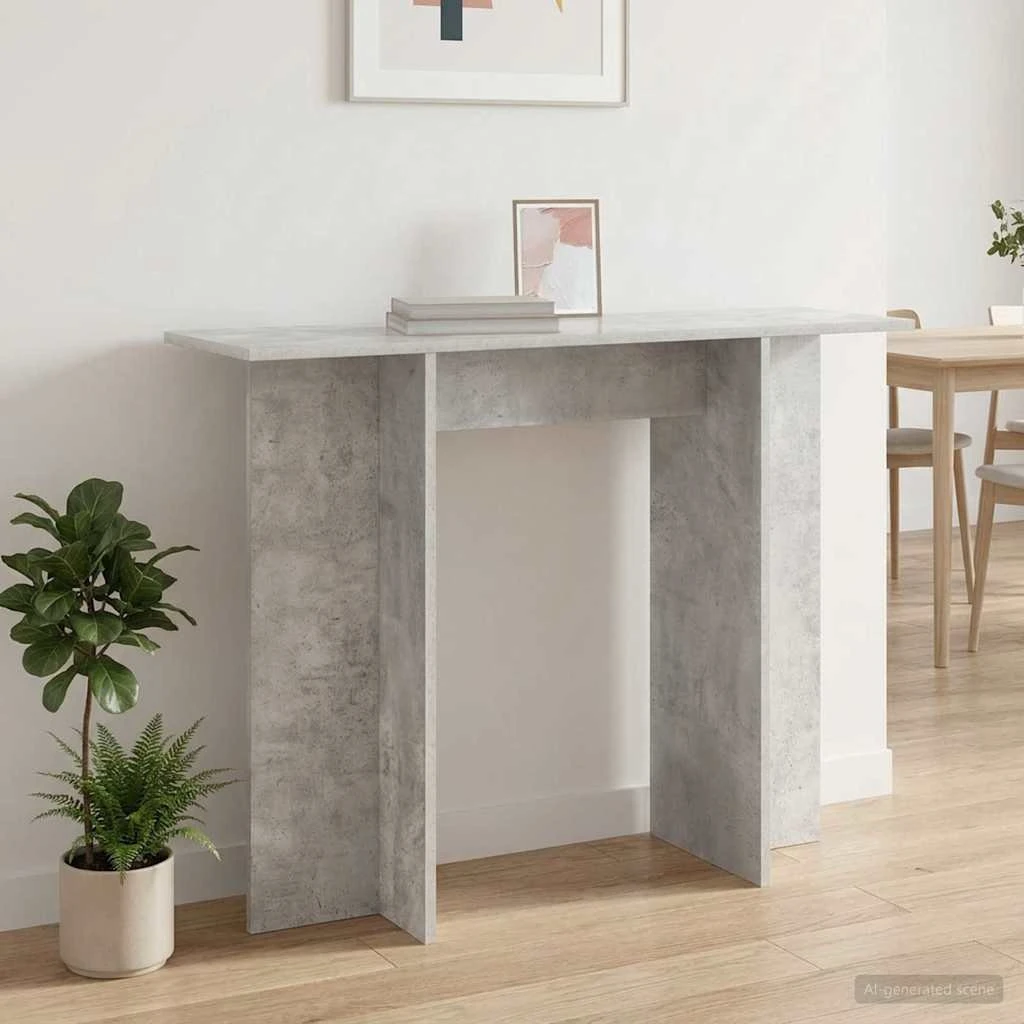 vidaXL Konsolbord Betongrå 100 x 30 x 75 cm