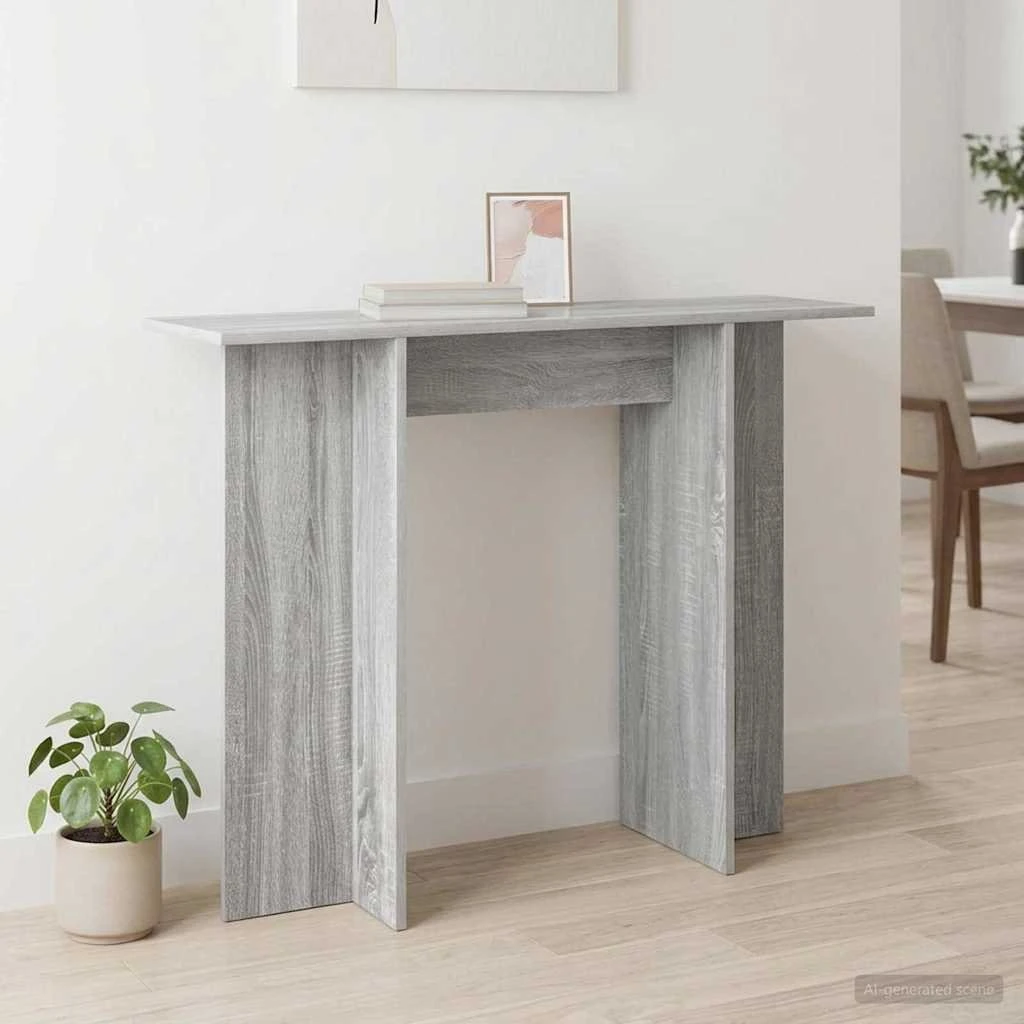 vidaXL Konsolbord Grå Sonoma-eg 100 x 30 x 75 cm