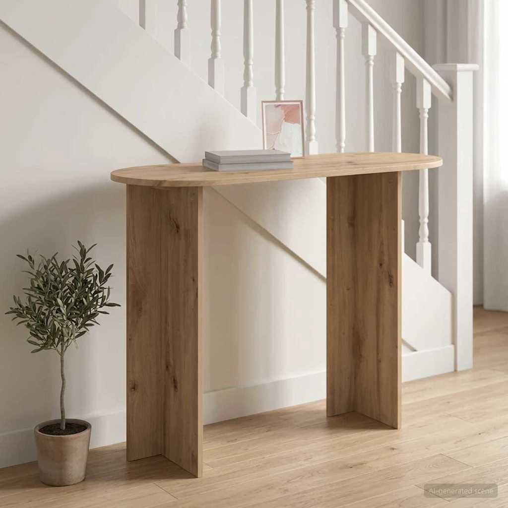 vidaXL Konsolbord Artisan-eg 100 x 39,5 x 75 cm
