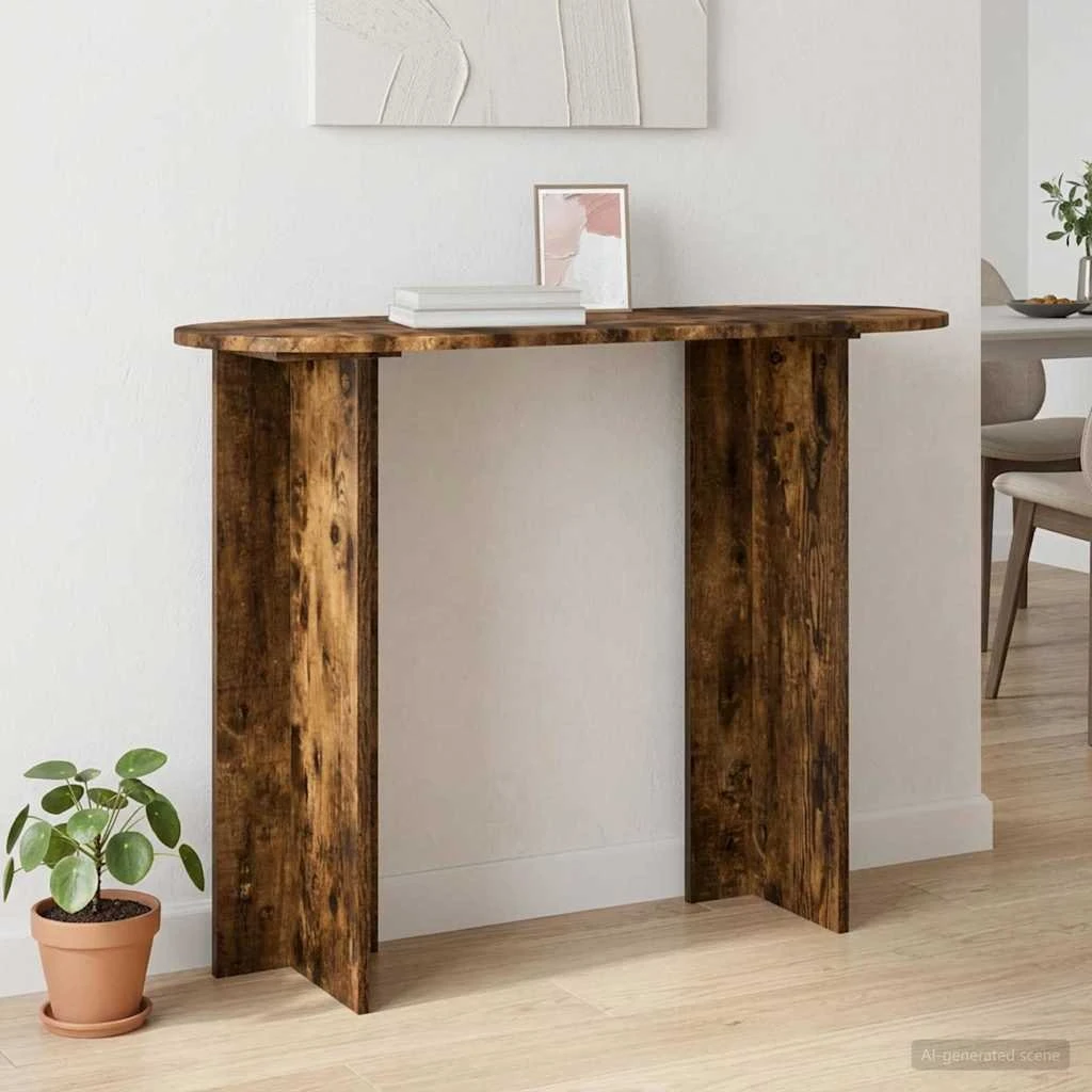 vidaXL Konsolbord i Røget Eg - 100 x 39,5 x 75 cm