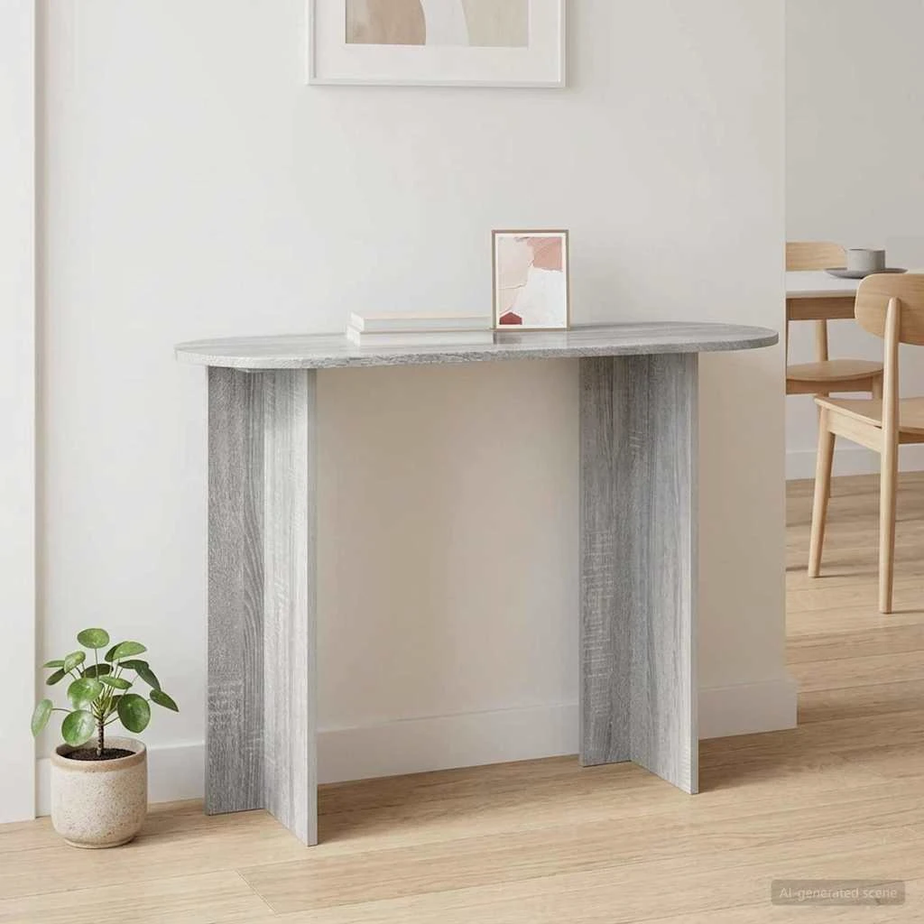 vidaXL Konsolbord Grå Sonoma-eg, 100 x 39,5 x 75 cm