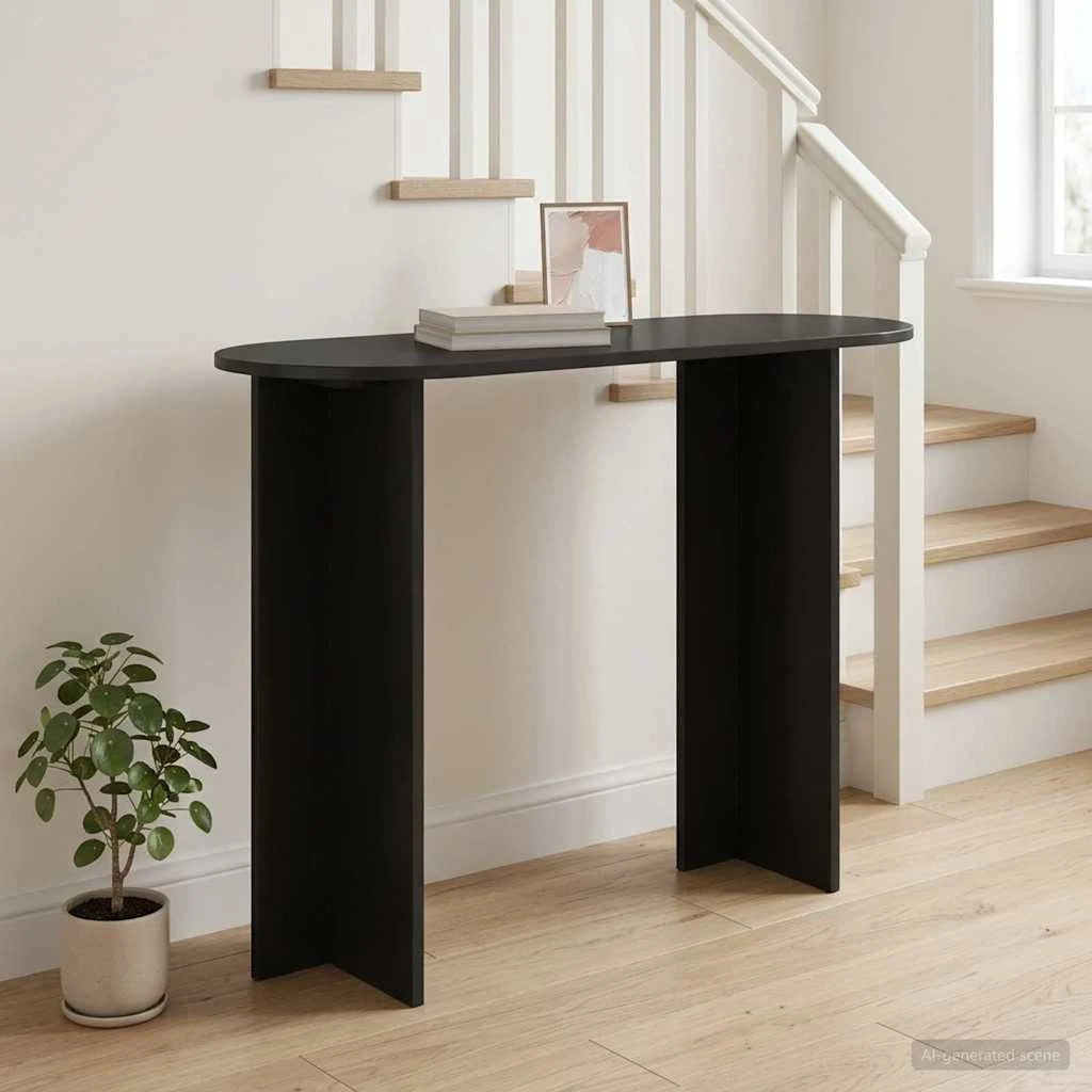 vidaXL Konsolbord Sort 100 x 39,5 x 75 cm i konstrueret træ