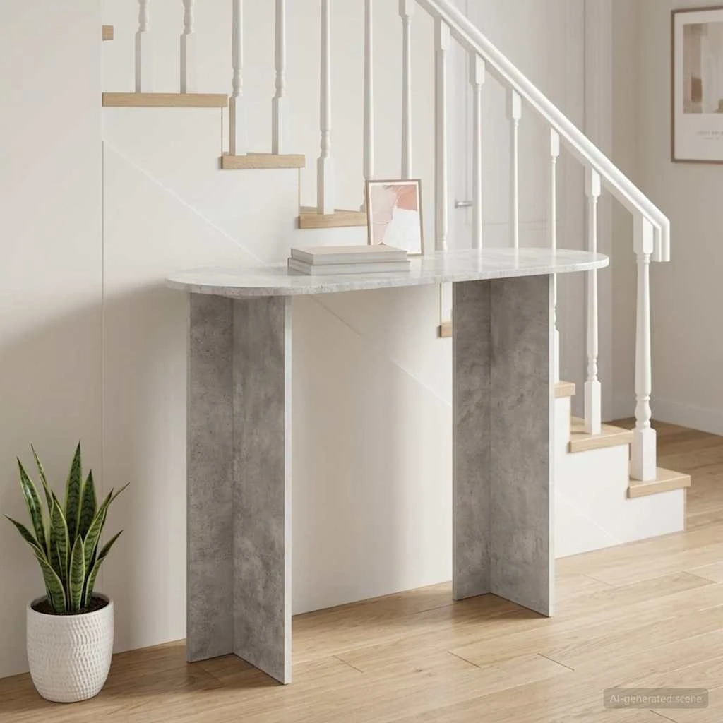 vidaXL Konsolbord Betongrå 100 x 39,5 x 75 cm i konstrueret træ