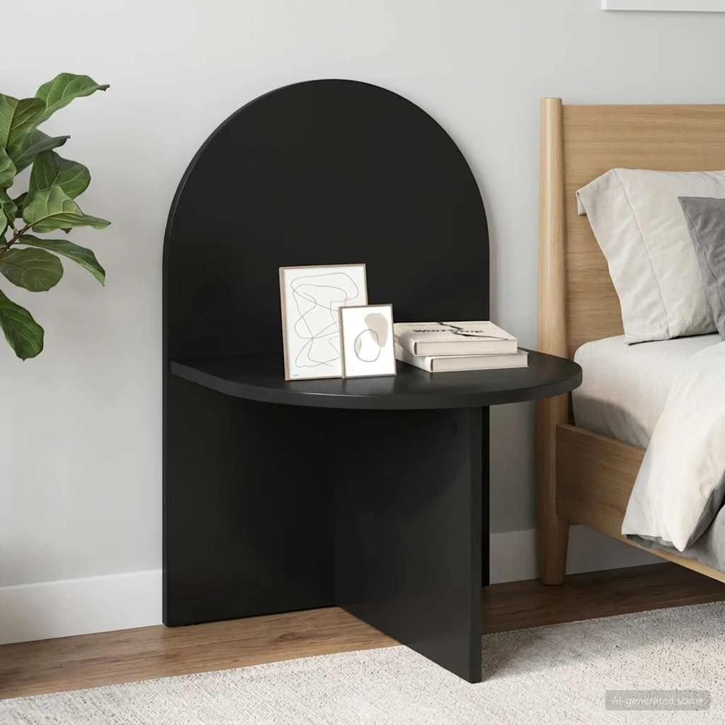 vidaXL Sengebord 2 stk. Sort eg, 48 x 49 x 65 cm