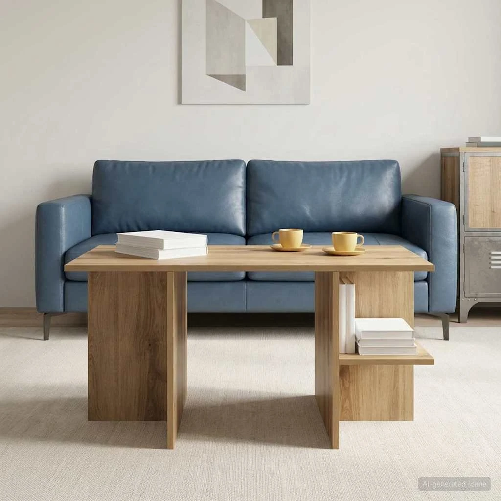 vidaXL Sofabord Artisan-eg 87 x 50 x 45 cm - Konstrueret træ