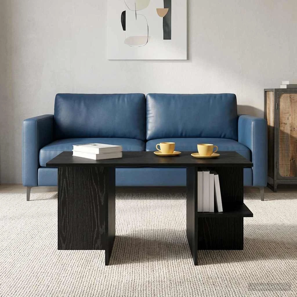 vidaXL Sofabord Sort Eg 87 x 50 x 45 cm i Konstrueret Træ
