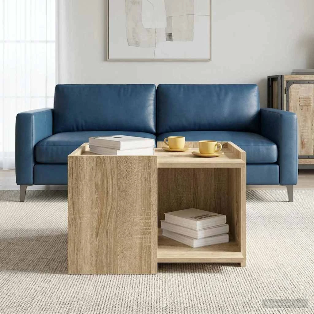 vidaXL Sofabord Sonoma-eg 50,5 x 50 x 33 cm