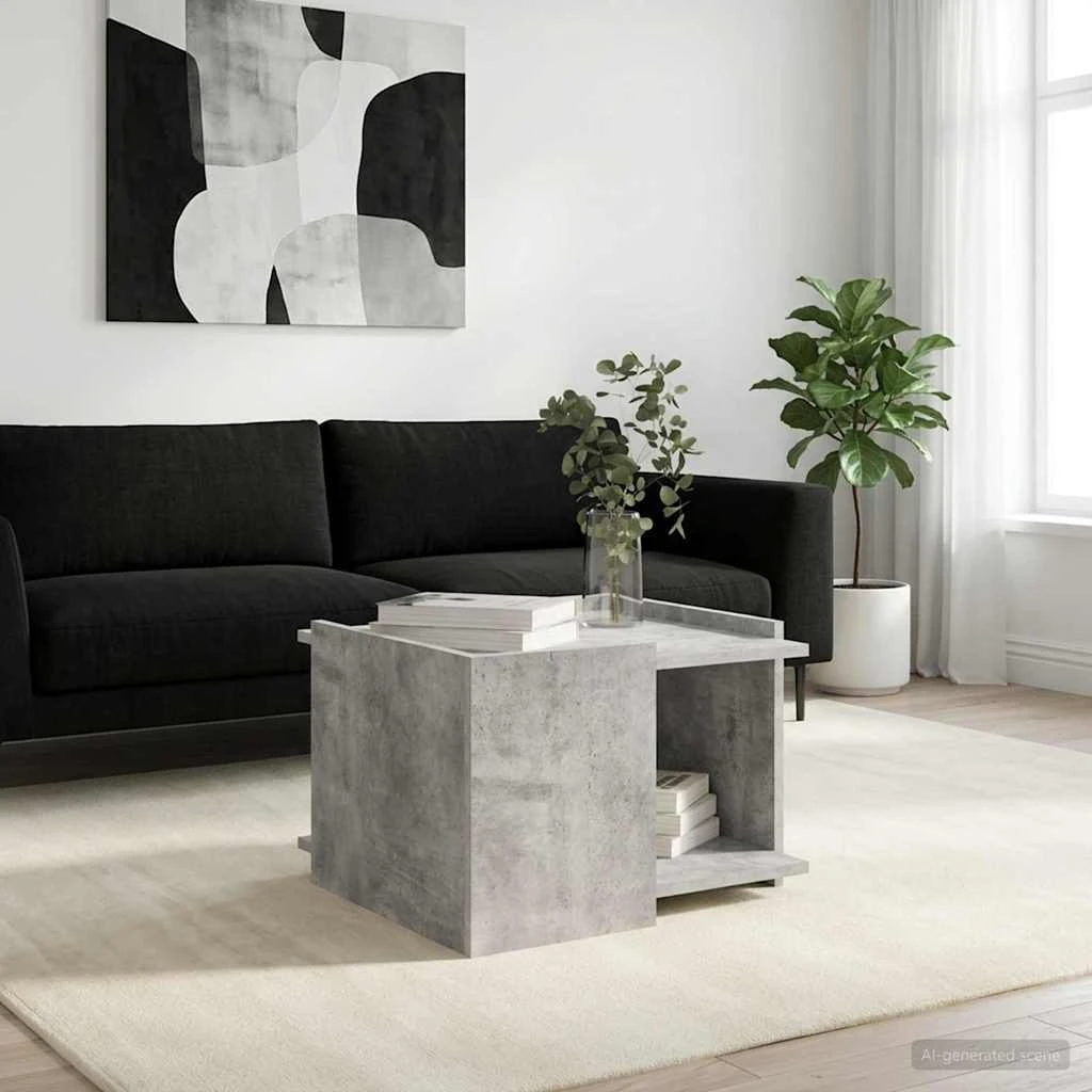 vidaXL Sofabord Betongrå 50,5 x 50 x 33 cm i Konstrueret Træ
