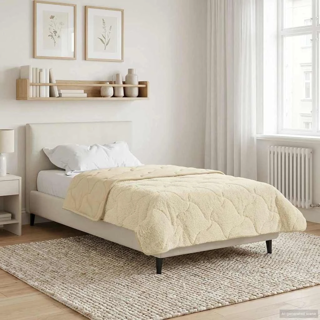 vidaXL Sommerdyne 135 x 220 cm - Cremefarvet & Åndbar