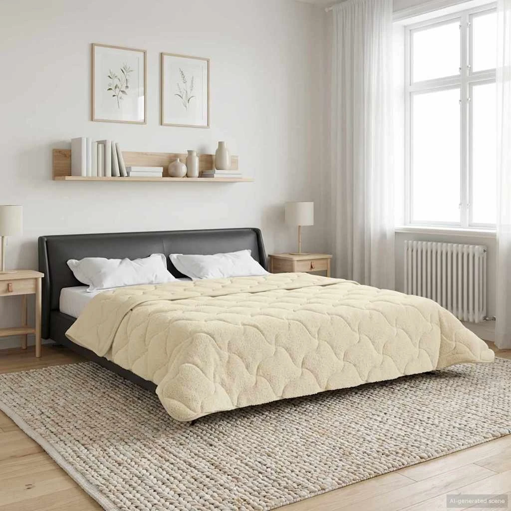 vidaXL Sommerdyne 260 x 240 cm - Cremefarvet