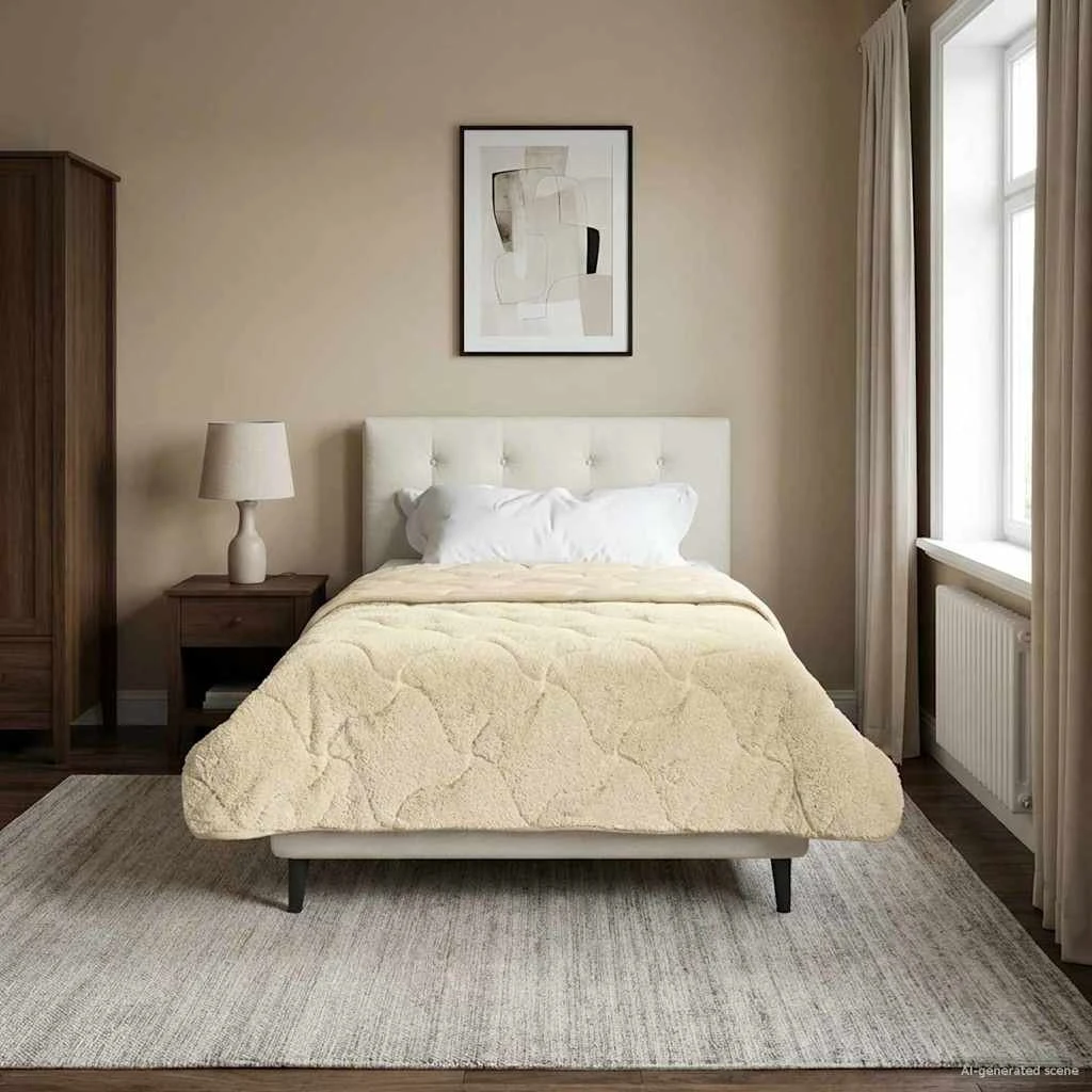 vidaXL Sommerdyne 135 x 200 cm - Cremefarvet