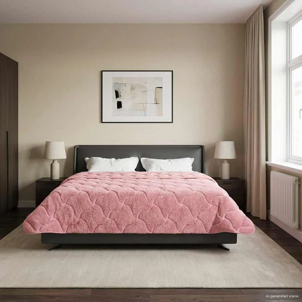 vidaXL Sommerdyne 220 x 240 cm - Lyserød