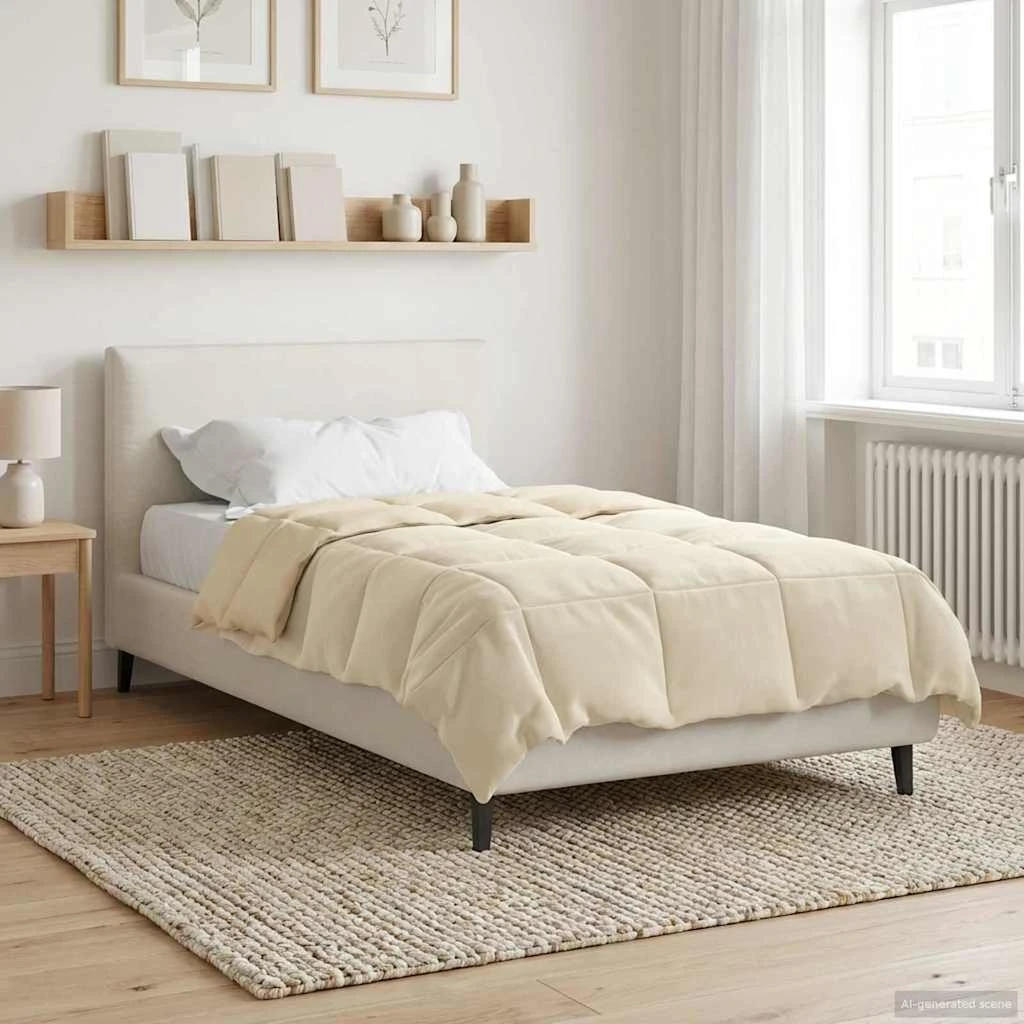 vidaXL Vinterdyne 155 x 220 cm i Mikrofiber - Creme
