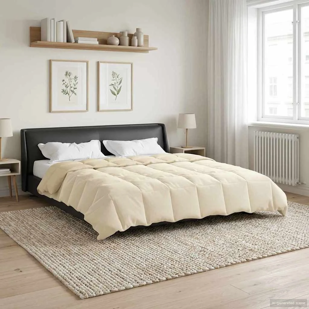 vidaXL Vinterdyne 200 x 240 cm i creme mikrofiber
