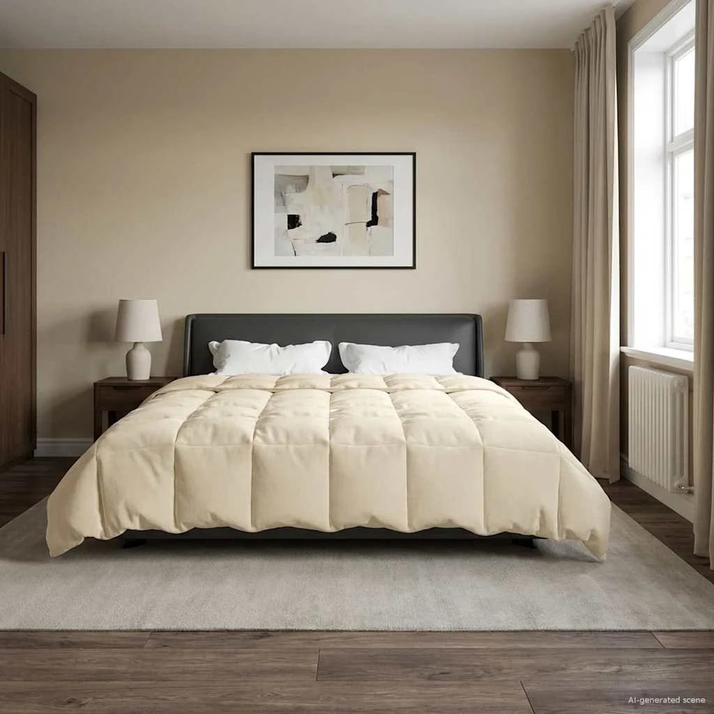 vidaXL Vinterdyne 240 x 260 cm i Mikrofiber - Creme