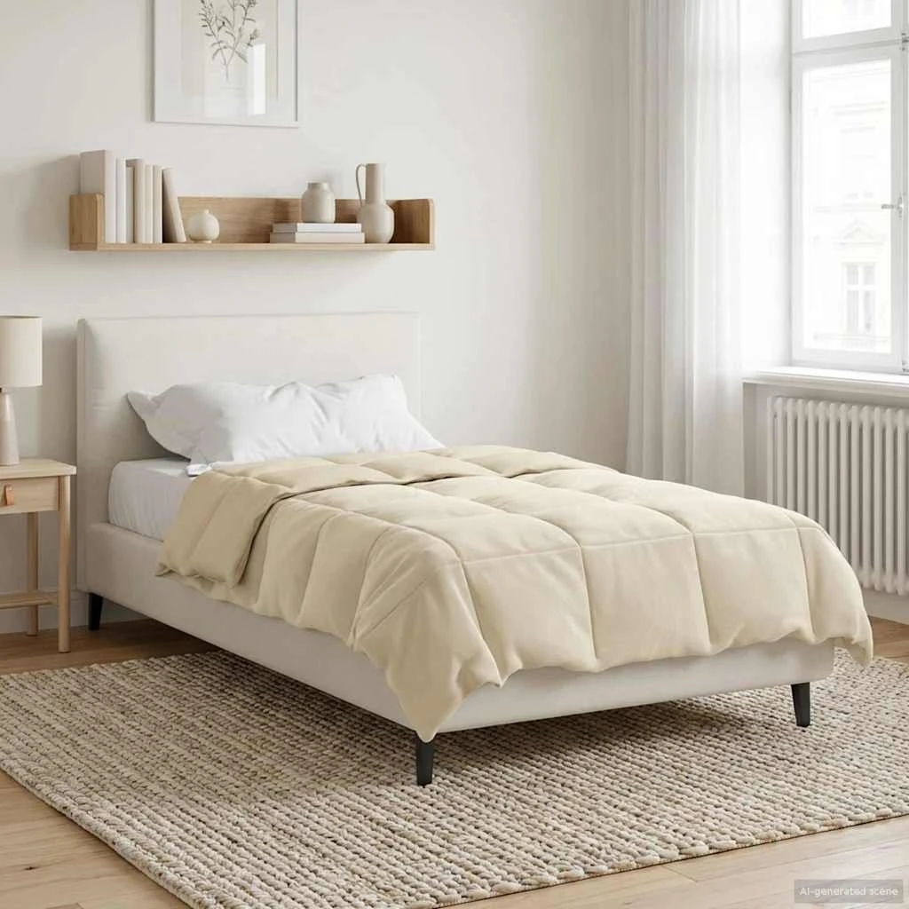 vidaXL Vinterdyne 140 x 200 cm i Mikrofiber - Creme