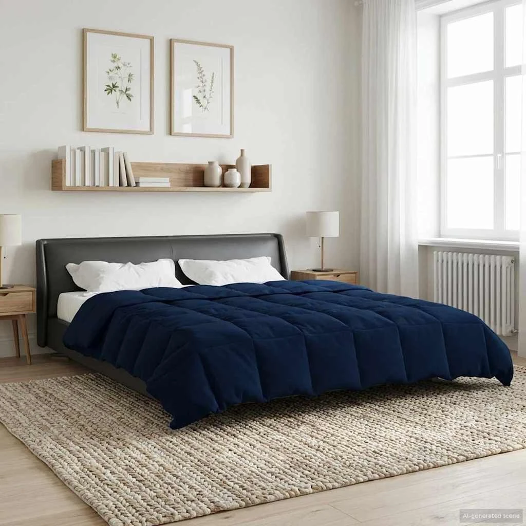 vidaXL Vinterdyne 200 x 220 cm i mørkeblå mikrofiber
