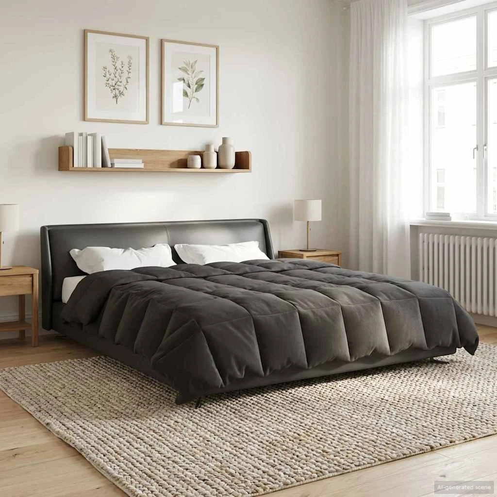 vidaXL Sommerdyne 200x200 cm i antracit mikrofiber