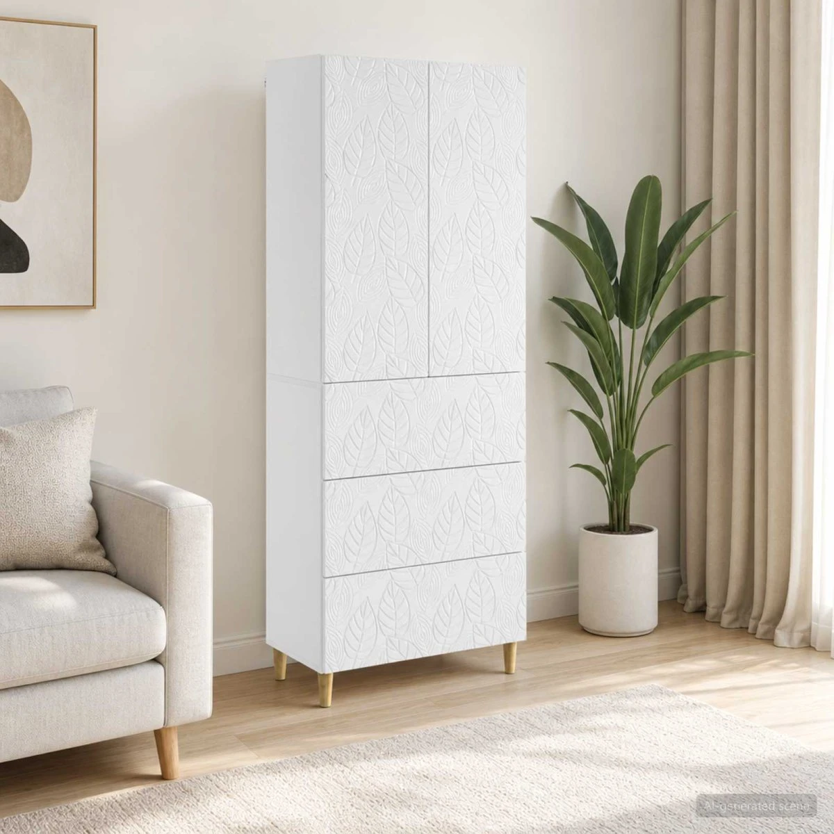 vidaXL Skab Sæt 2 stk. 66x34,5x90 cm Hvid Højglans