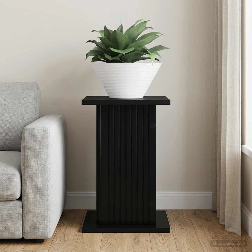 vidaXL Planteholder Sort 30,5 x 30 x 43 cm i træ