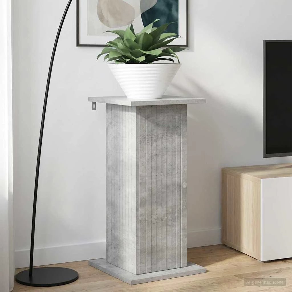 vidaXL Planteholder Betongrå 30,5 x 30 x 60,5 cm i Træ