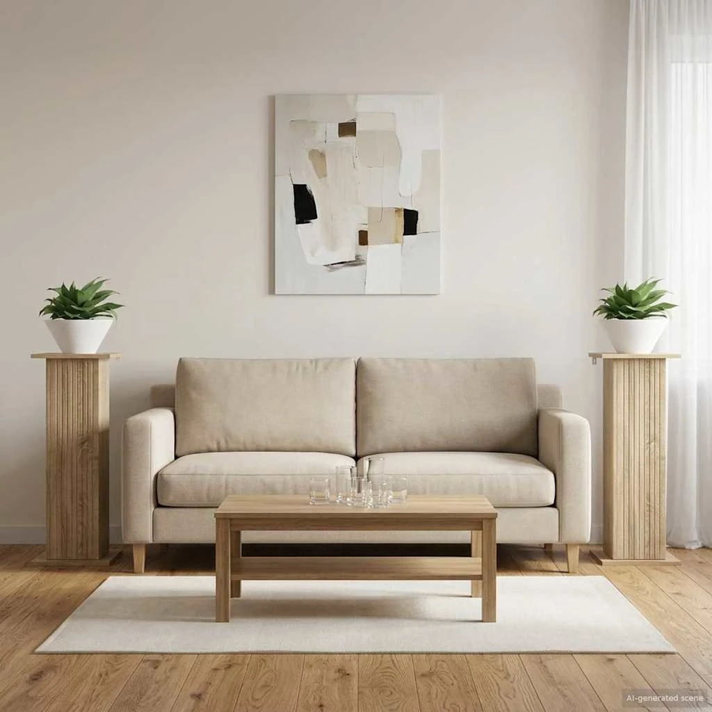 vidaXL Planteholder 2 stk. Sonoma-eg 30,5 x 30 x 80,5 cm