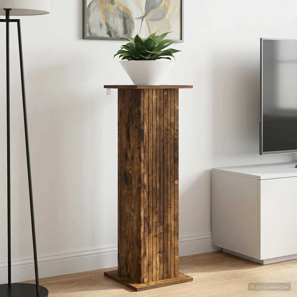 vidaXL Planteholder 2 stk. Røget eg 30,5 x 30 x 100,5 cm