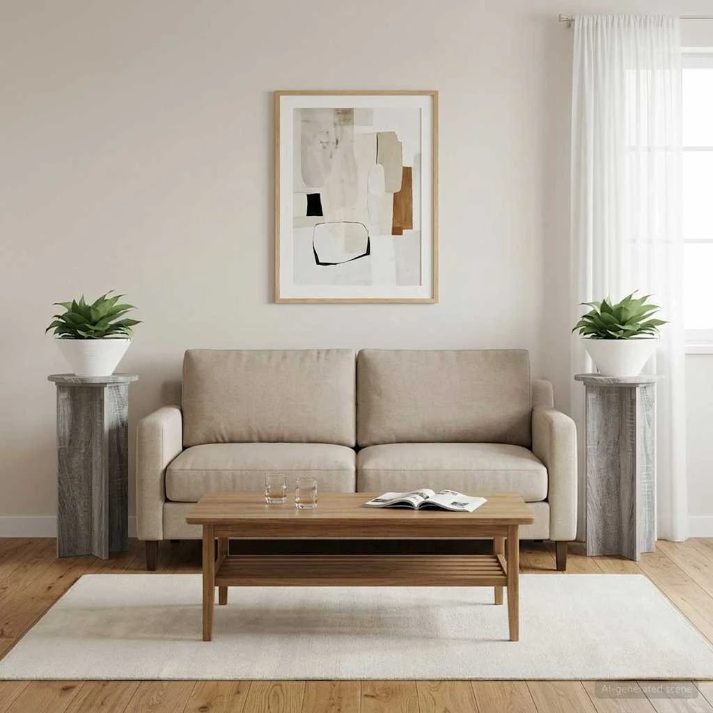 vidaXL Planteholder 2 stk. Grå Sonoma-eg 29,5 x 60 cm