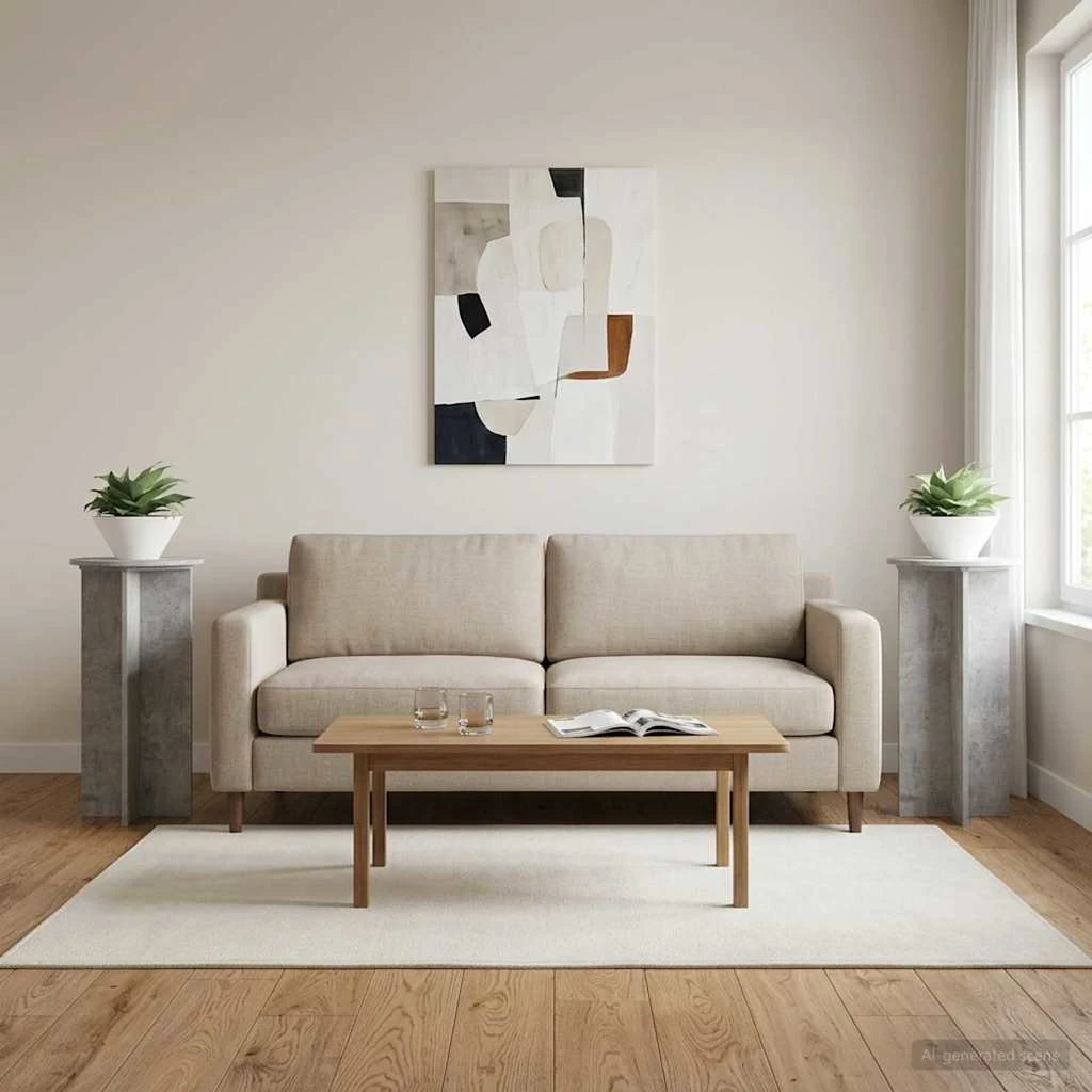 vidaXL Planteholder 2 stk. Betongrå 40x40x80 cm i træ