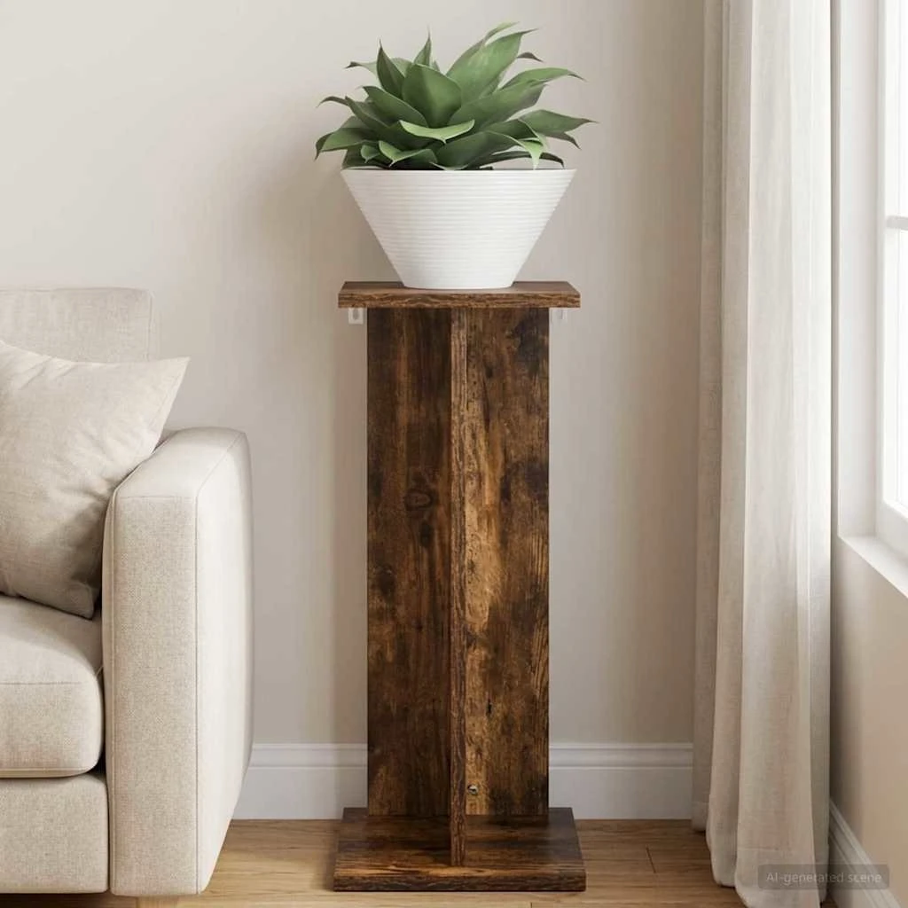 vidaXL Planteholder Røget Eg - 25 x 25,5 x 60,5 cm