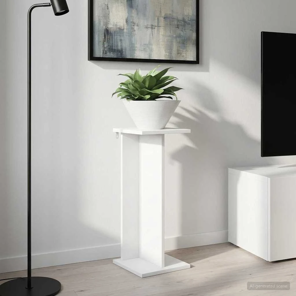 vidaXL Planteholder Hvid 25 x 25,5 x 60,5 cm i træ