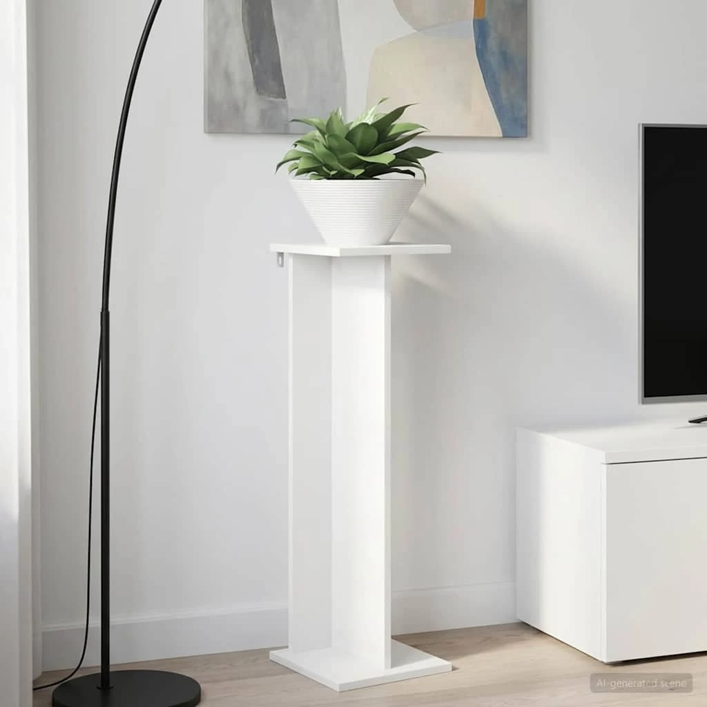 vidaXL Planteholder Hvid 25 x 25,5 x 80,5 cm i træ