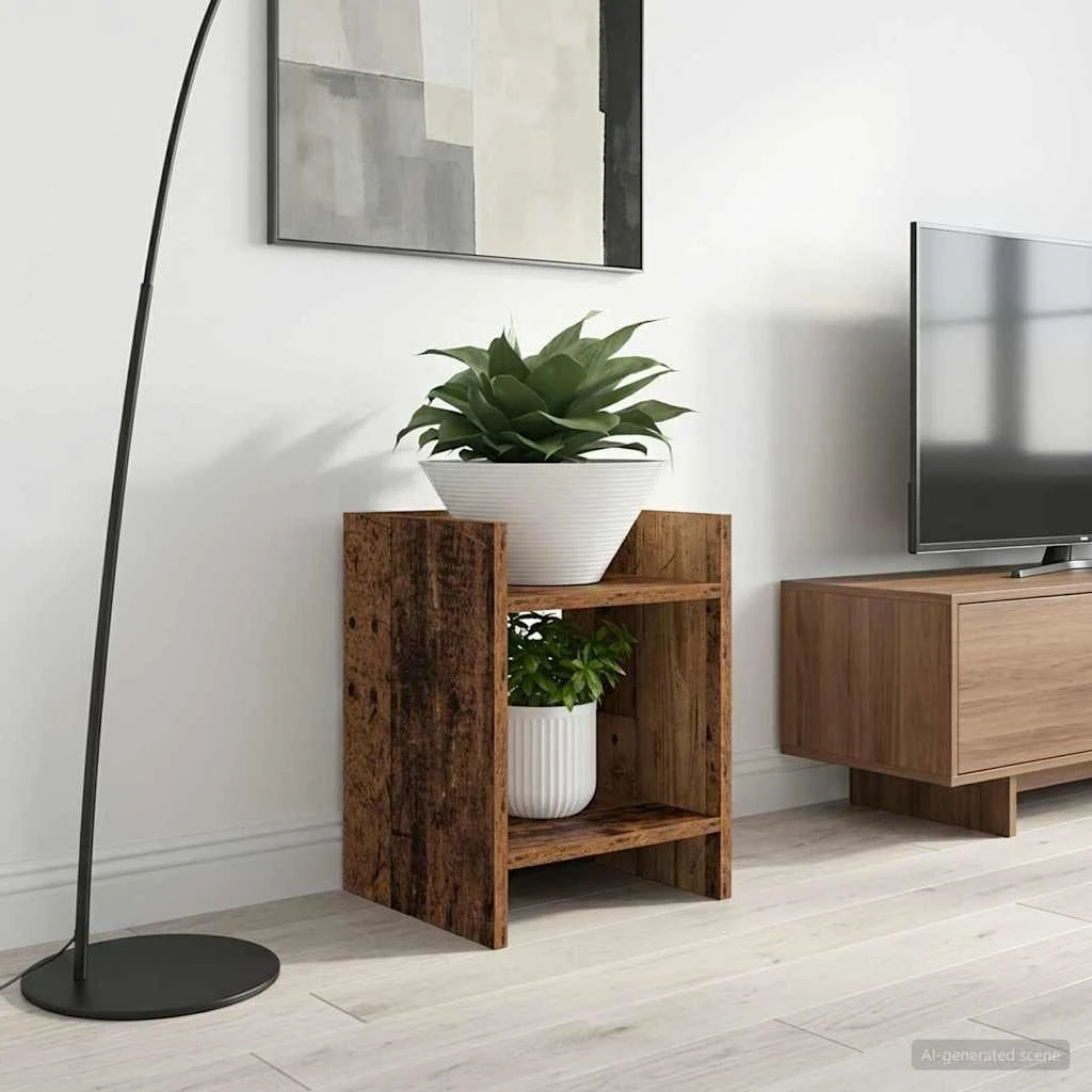 vidaXL Planteholder i gammelt træ, 30 x 30 x 40 cm