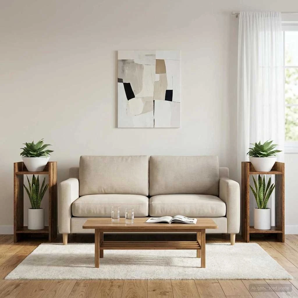 vidaXL Planteholder 2 stk. Gammelt træ 30x30x60 cm