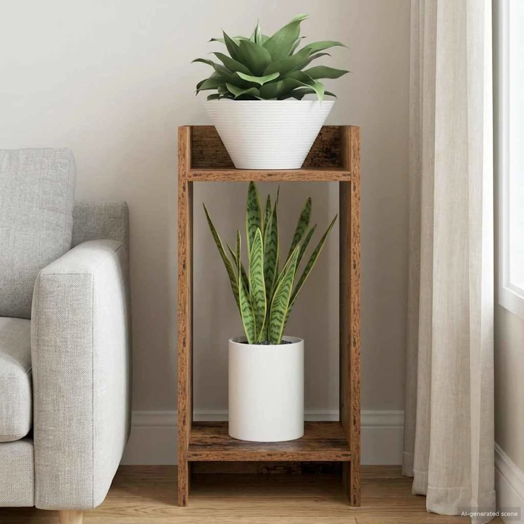 vidaXL Planteholder i gammelt træ, 30 x 30 x 60 cm