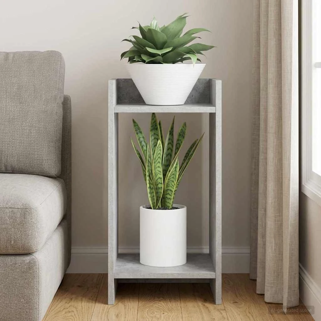 vidaXL Planteholder Betongrå 30 x 30 x 60 cm i konstrueret træ