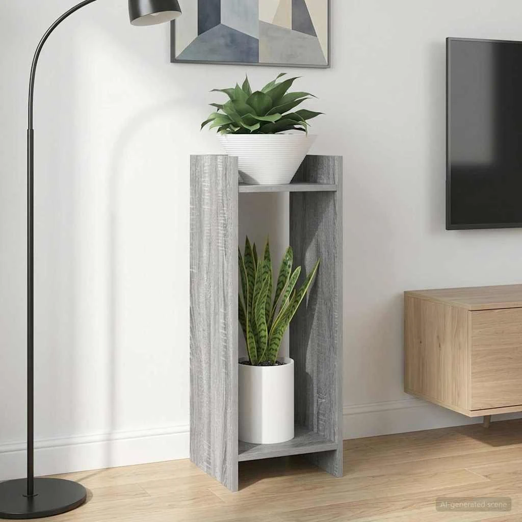 vidaXL Planteholder 2 stk. Grå Sonoma 30 x 30 x 80 cm