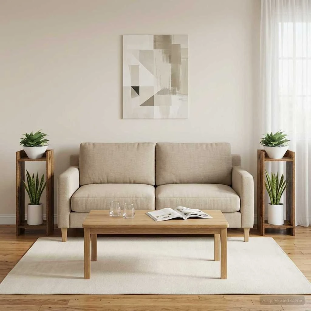 vidaXL Planteholder 2 stk. Gammelt træ 30 x 30 x 80 cm