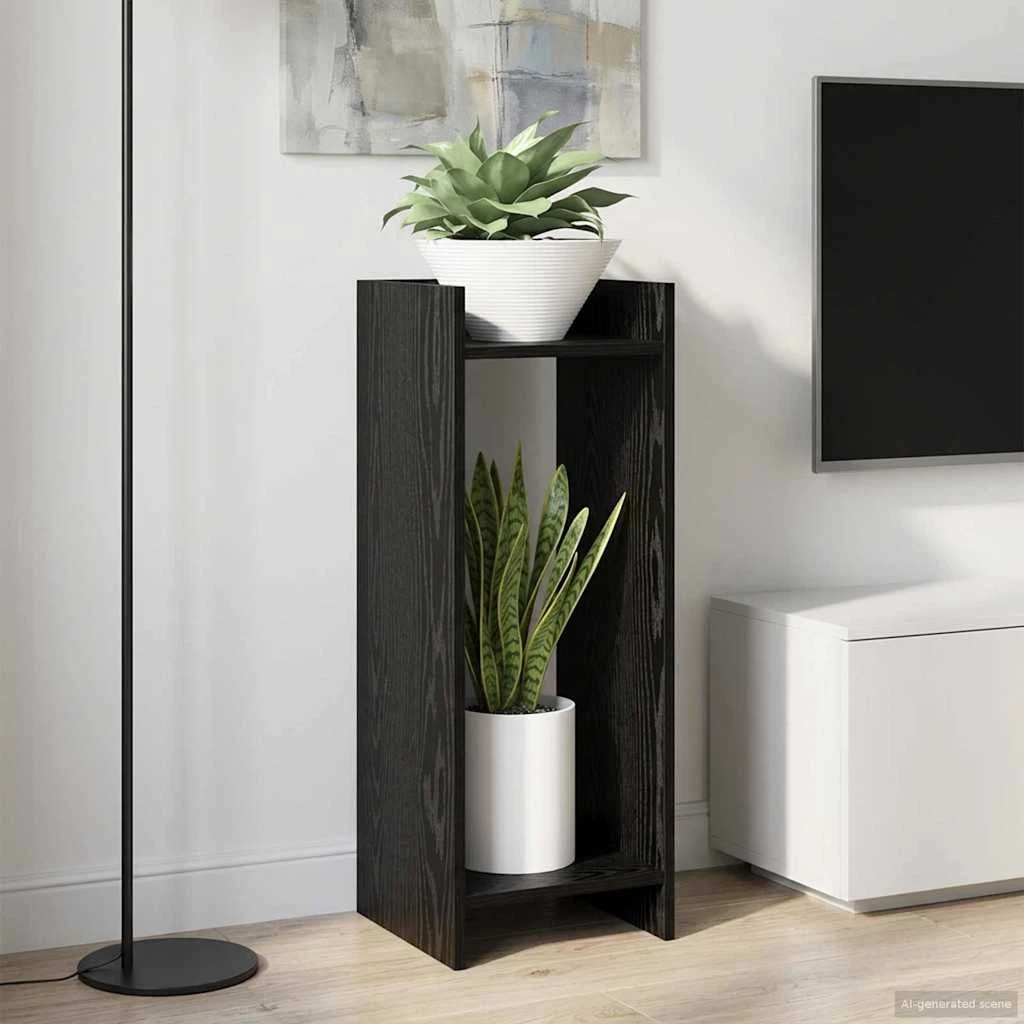 vidaXL Planteholder 2 stk. Sort eg 30x30x80 cm