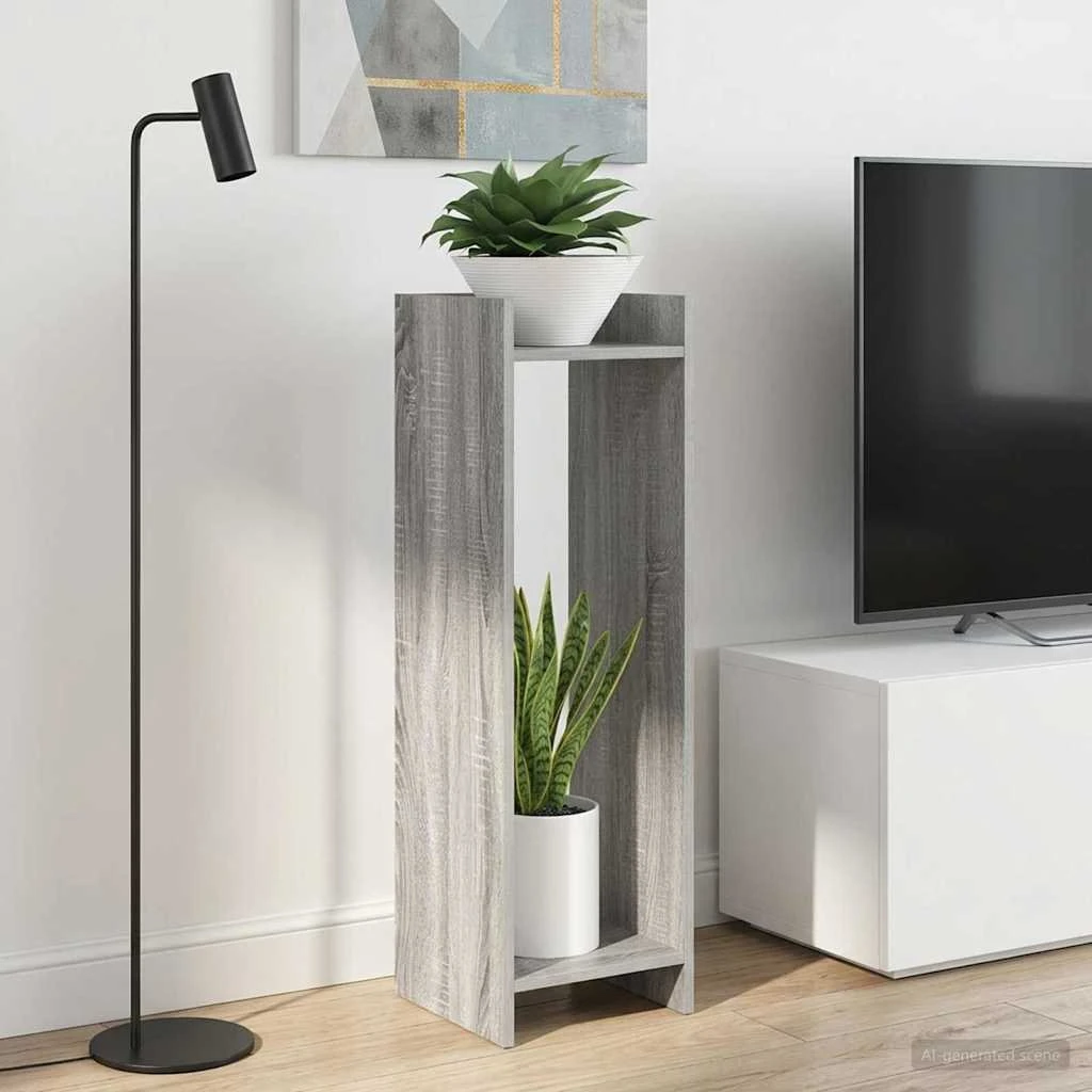 vidaXL Planteholder 2 stk. Grå Sonoma 30x30x100 cm