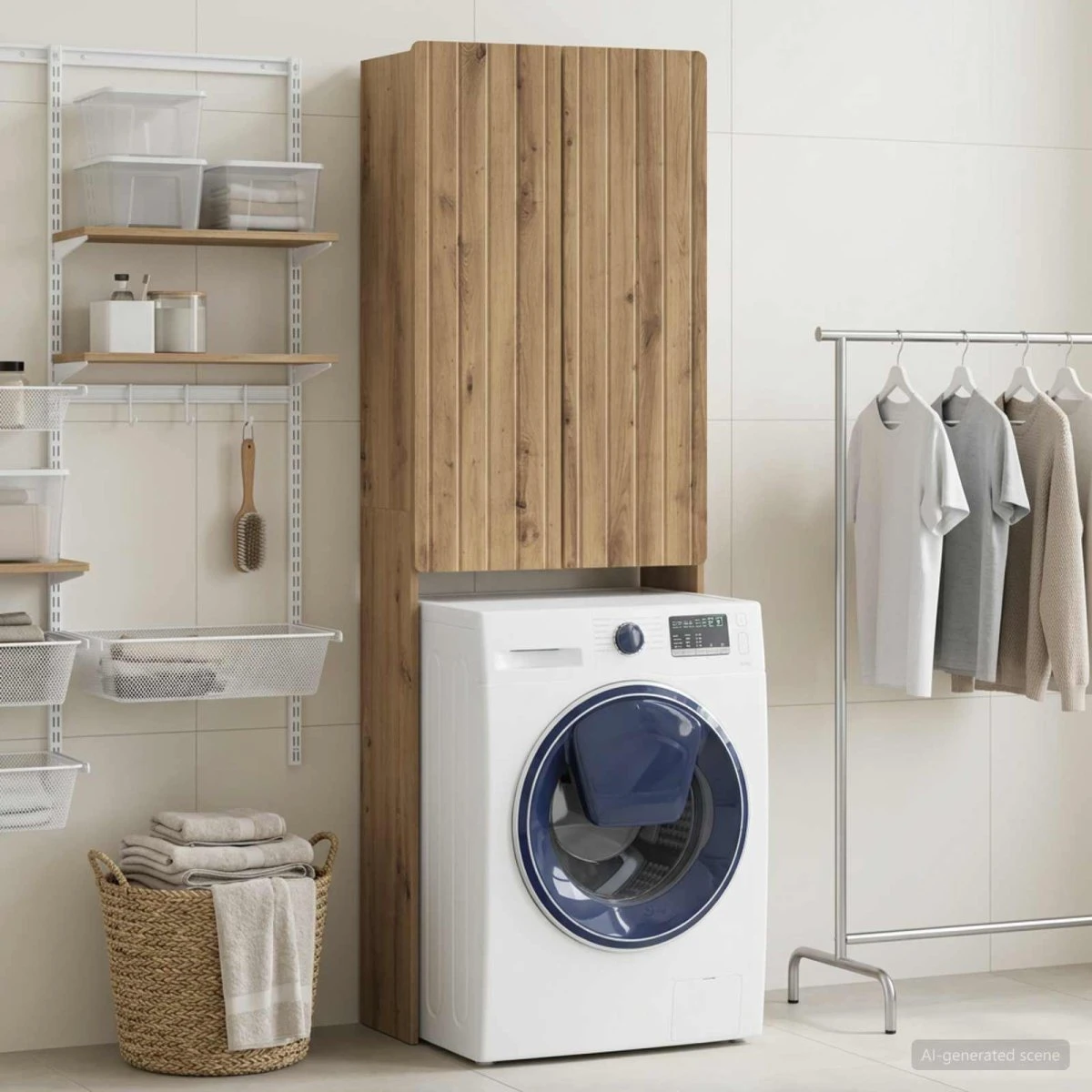 vidaXL Toilet Skab ZWOLLE Artisan-eg 66 x 25,5 x 190 cm