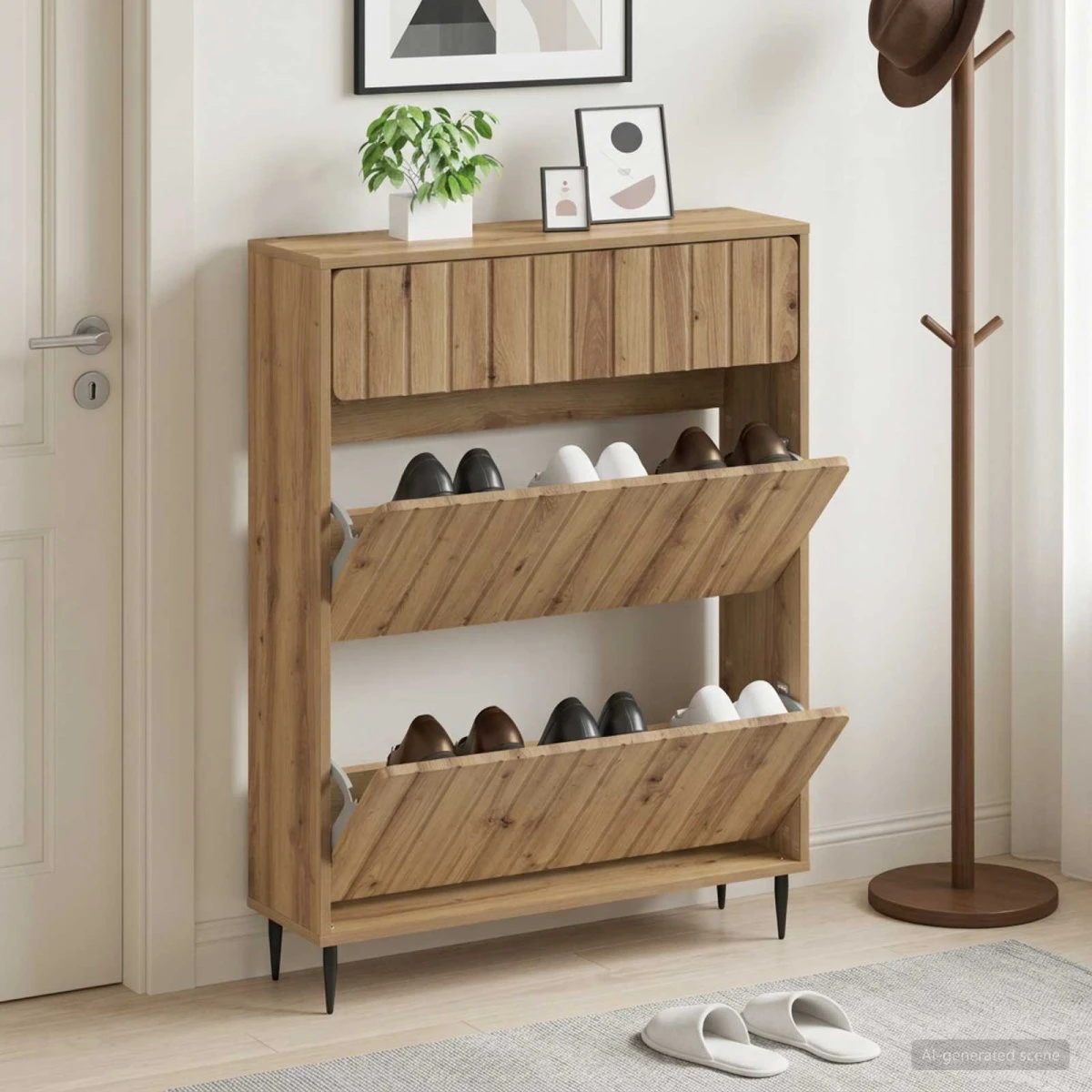 vidaXL Skoskab ZWOLLE Artisan-eg 78 x 24 x 103 cm