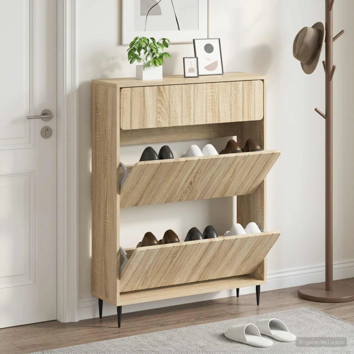 vidaXL Skoskab ZWOLLE Sonoma-eg 78 x 24 x 103 cm