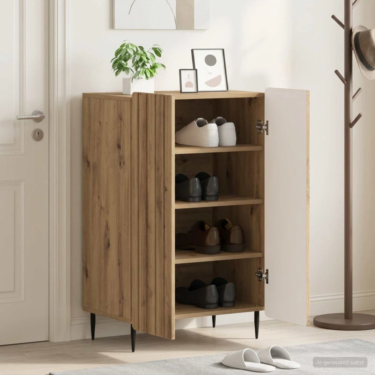 vidaXL Skoskab ZWOLLE 59,5 x 39,5 x 91,5 cm - Artisan-eg