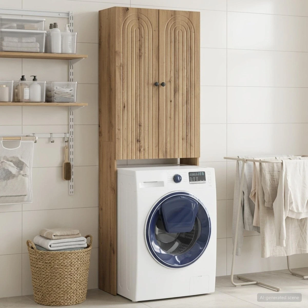 vidaXL Toiletskab ALKMAAR Artisan-eg 66 x 25,5 x 190 cm